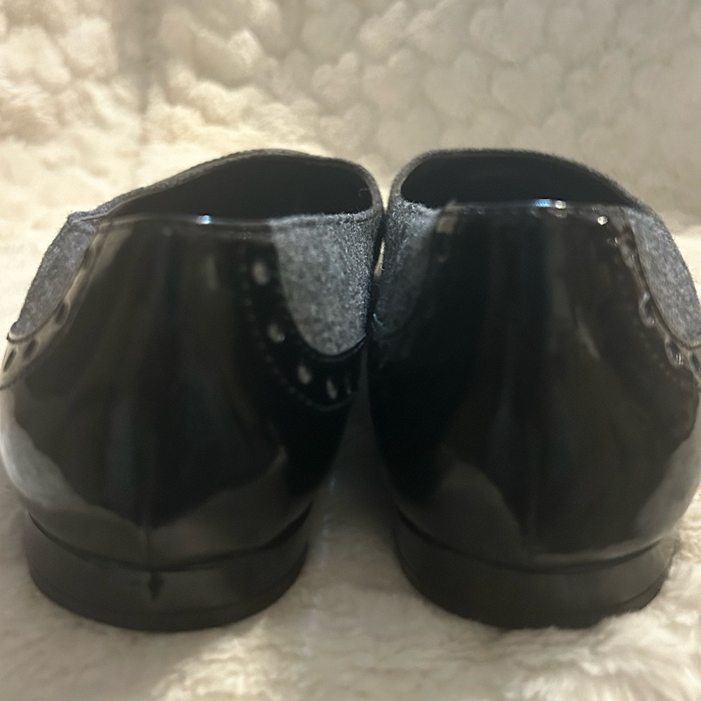 Liz Claiborne Bianca gray tweed Black slip on ballet Flats women’s size 8.5 M - Picture 8 of 11